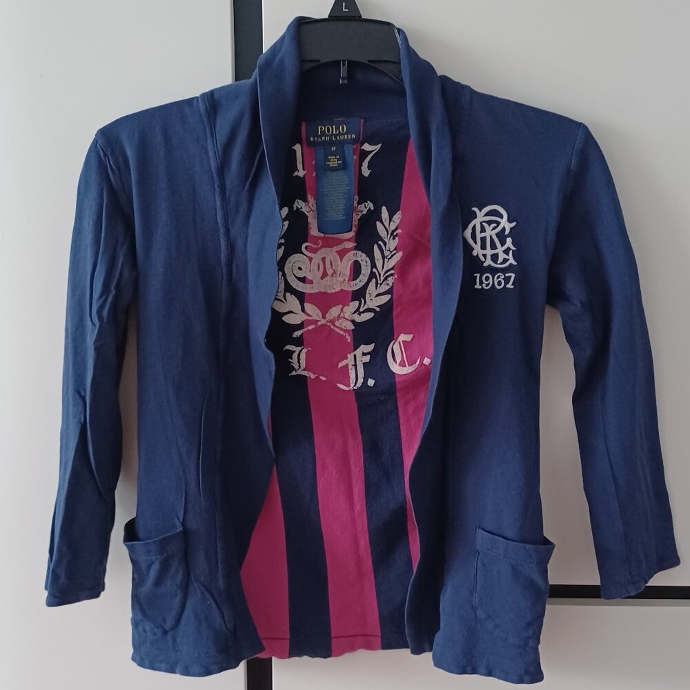 Polo RLFC reversible kids blazer/cardigan, size 6